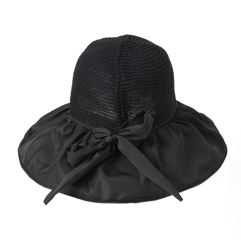 Солнцезащитная панама с лентой блэкаут (черный)