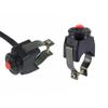 Off-road Motorcycle Headlight Modification Switch Red Start Flameout Horn Flashing Light Power ON-OFF Button for 22mm Handlebar