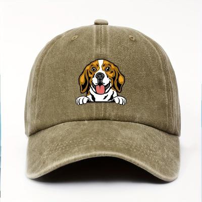 Cute Dog Printed Baseball Hat for Unisex and Women, Daily Leisure, Outdoor Sunscreen, Camping Activities, Travel, Duck Tongue Hat