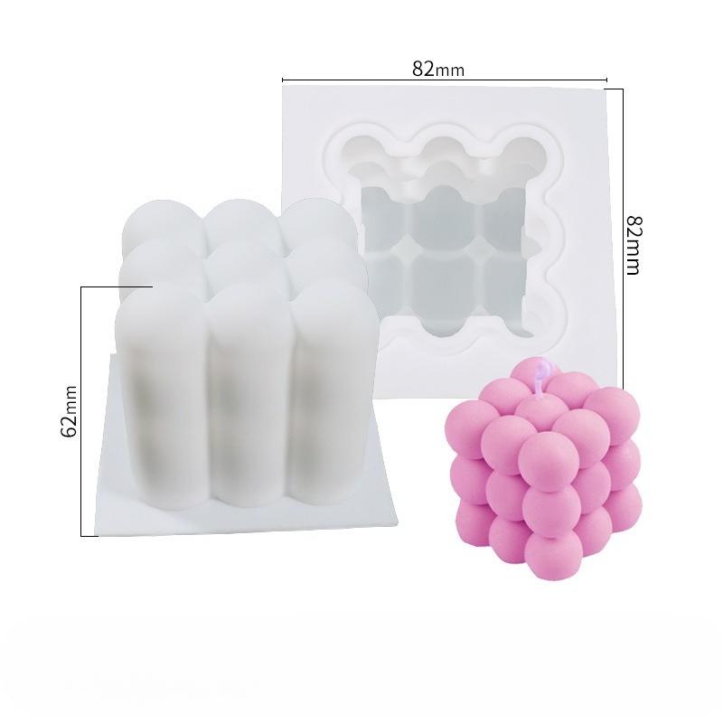 Cube Silicone Mold - DIY Ball Aromatherapy Candle Molds, Creative Baking & Mousse Cake Mould