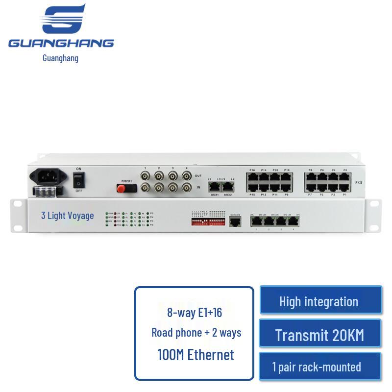 Guanghang Multi-Service E1/POTS/Ethernet Fiber Optic Converter
