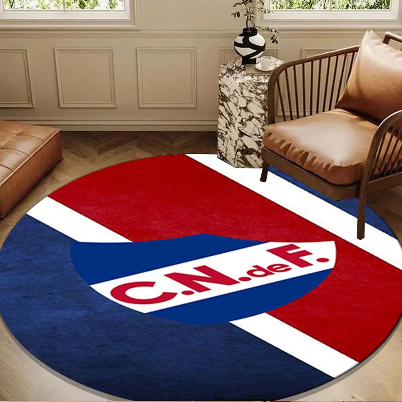 Montevideo Crest Design Round Mat, Anti-slip Circle Carpet Chair Rug For livingroom,Bedroom, Doormat Home Decor Gift Christmas Gifts