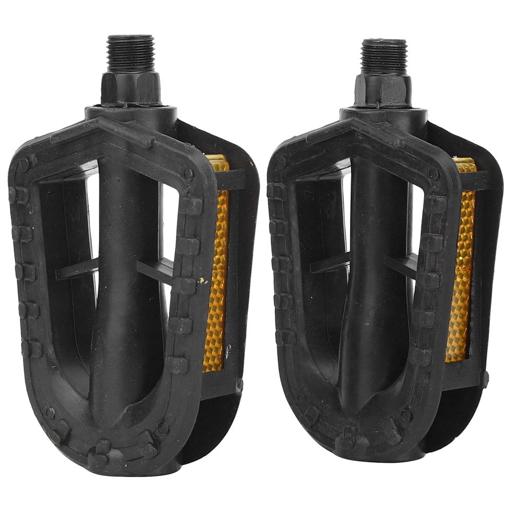 

2Pair Universal Children Bike Non slip Pedal Kid Bicycle Bearing Accessory with Yellow Warning Reflector(American
