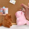 Cute Capybara Plush Doll With Wiggling Tail Adorable Pink Stuffed Animal Toy