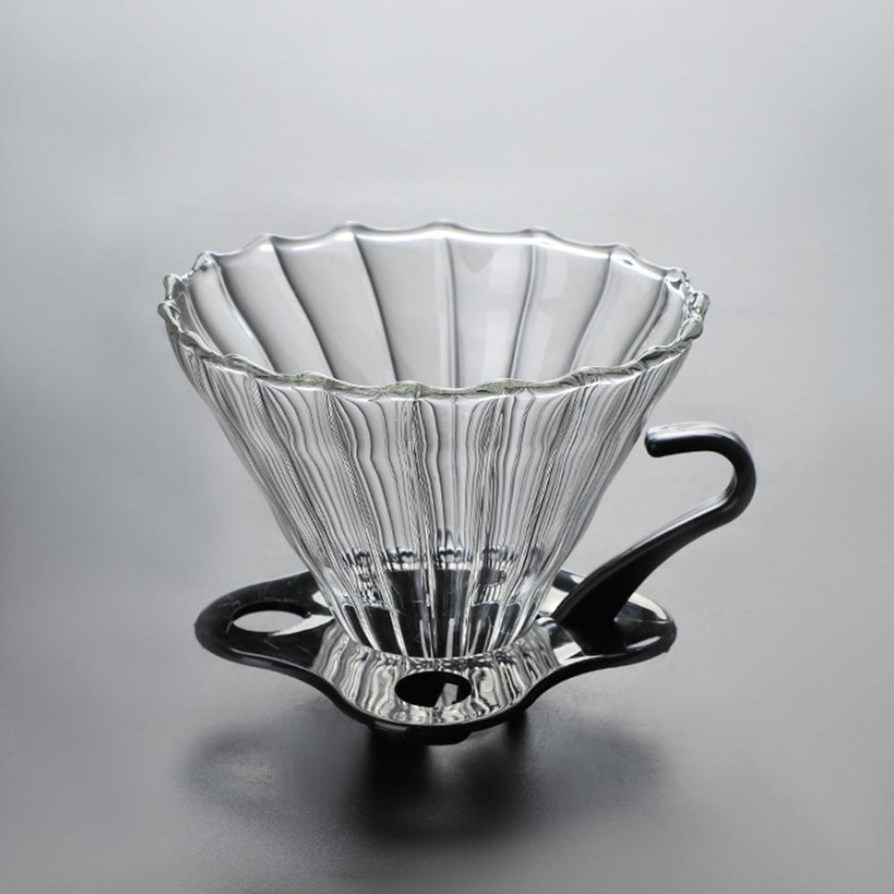 Kaffee Drip Glas Kaffeegießen Kaffee Filtration Barista Kaffee Brühbecher V02 Kaffee Trichter Filtrationsbecher 1-4 Tassen Premium