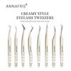 Stainless Steel High Precision False Eyelash Tweezers Straight Curved Pointed Tip Tweezers Lash Extension Makeup Tools