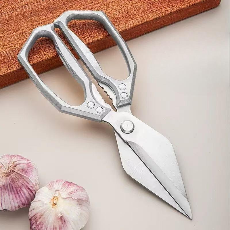 

Kitchen Stainless Steel Powerful Chicken Bone Scissors with Abrasive Particles for Cutting Chicken, Duck and Fish Sharp and thickened серебряный