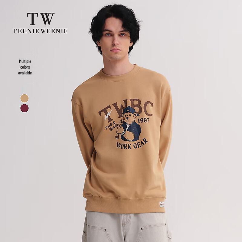 Teenie Weenie Men's Bear Graphic Round Neck Sweatshirt