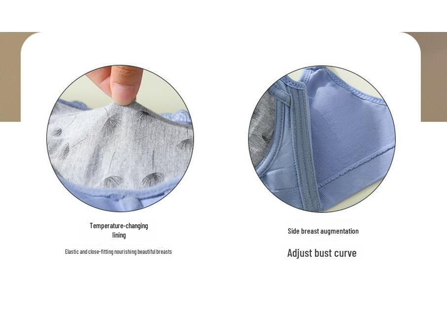 Embroidered No-Wire Bra: Uplifting, Side-Lifting Design for Smaller, Fuller Look with Anti-Sagging Support.