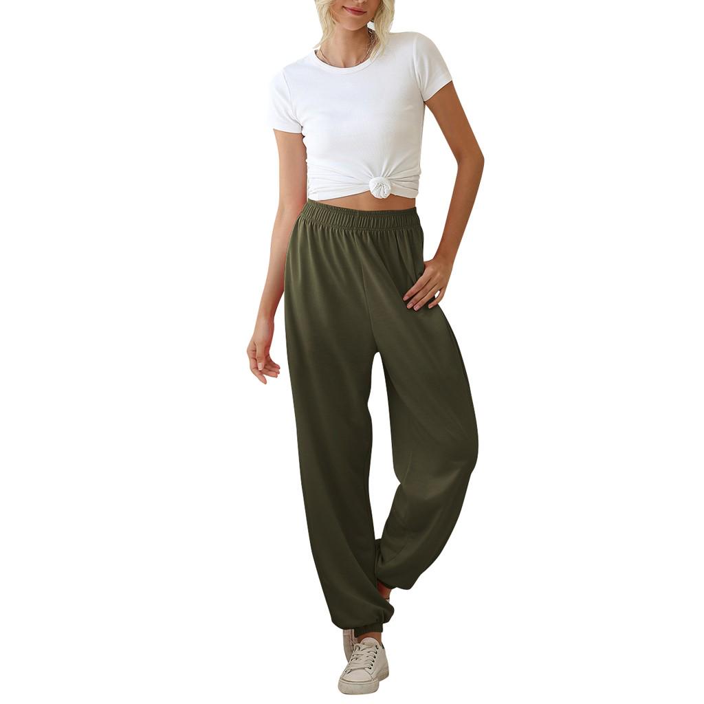 Damen elastische Taille Baggy Trainings-Schweißhosen Jogginghosen