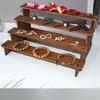 Unique Wood Bangles Display Stand Elegant Four Tiers Stylish Wood Bracelets Holder For Celebration And Gatherings