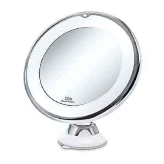 

Y Department Store Center с замком на присоске, светодиодной подсветкой, функцией 10-кратного увеличения, светодиодным зеркалом для макияжа, вращающимся на 360 градусов, зеркалом для ванной комнаты