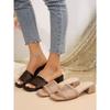 Casual Women'S Flat Sandals Women'S Low Heeled Sandals with Open Toes Square Toes and Thick Stretch Strap Women'S Dress Sandals