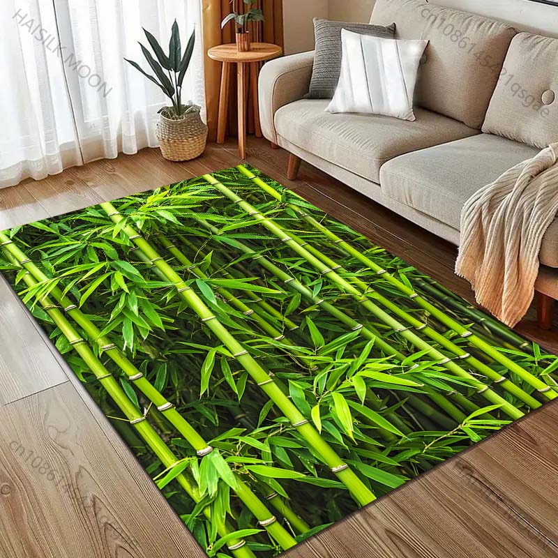 

Bamboo Forest Printed Carpet for Bedroom Living Room Bedside Sofa Floor Mat Modern Home Decor Area Rug Large Size 40x60cm (16x24in)
