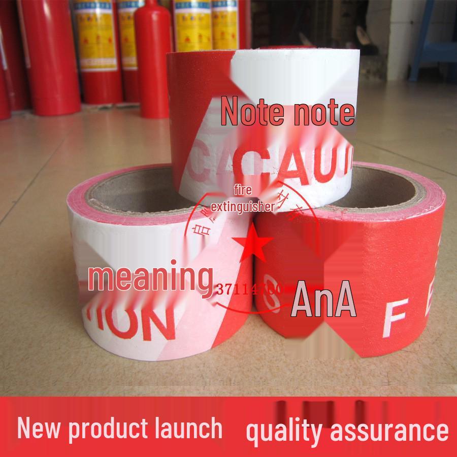 Red & White Disposable Safety Warning Barrier Tape - 100 Meters 10000/5000*100m*Warning
