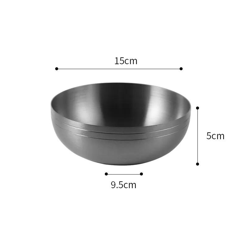 304 Edelstahl Ramen Reis Schüssel Küche Obst Salat Schalen Koreanische Metall Pickle Sauce Gericht Lebensmittel Container Haushalt Geschirr