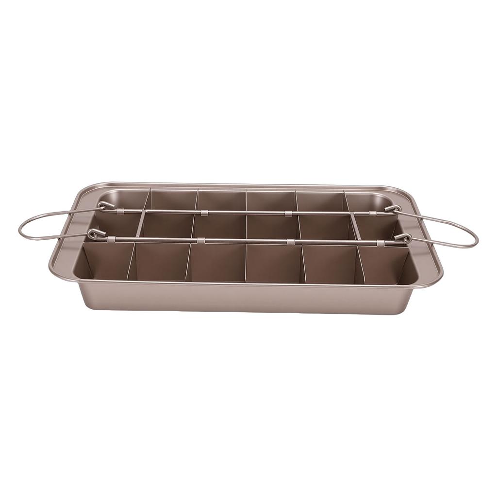 Brownie Pan with Divider Carbon Steel 18 Pre Cut Nonstick Baking Pan Bakeware Tray for Oven Baking Muffin and Cupcake