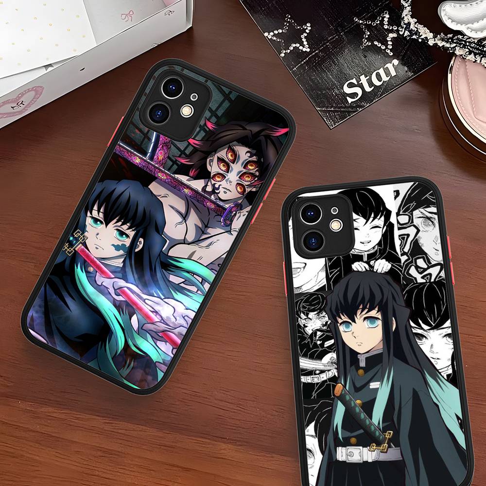 Muichiro Tokito Demon Slayer For IPhone 11 12 13 14 15 16 Pro Max Plus X XS MAX Shockproof Matte Back Cover