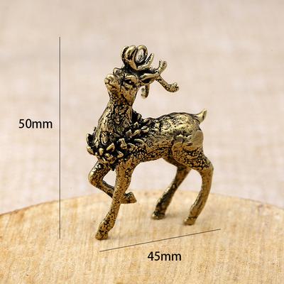 Neues Desktop-Ornament Retro Kupfer Auto Schlüsselanhänger Anhänger Kreatives Elch Handwerkszubehör