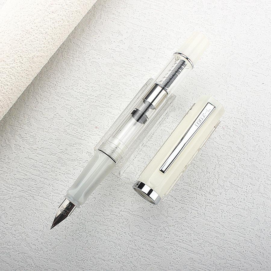 

Перьевая ручка Jinhao 58D Прозрачный акрил Вращающийся колпачок Чернильная ручка для письма Студент