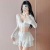 2025 Women's Three-Piece Skirted Swimsuit: Sun-Protective, Bust-Enhancing, Conservative Style for Hot Spring Vacations