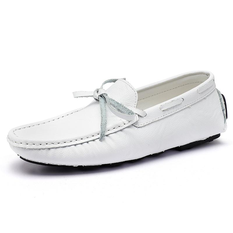 Fashion Men Loafers Soft Moccasins High Quality Spring Autumn Genuine Leather Shoes Men Warm Flats Driving Shoes