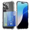 For iPhone 16 Pro Max Case Protective TPU Phone Cover with Card Holder
