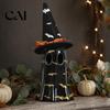 Gifts for Halloween Light Up Ghost Decoration, Cute Spooky Witch Hat Figurine, Glowing Ornaments Resin LED Lighted Statue Mantel, Shelf, Indoor
