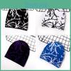 Knit Hat With Lightning Pattern For Autumn Casual Streetwear