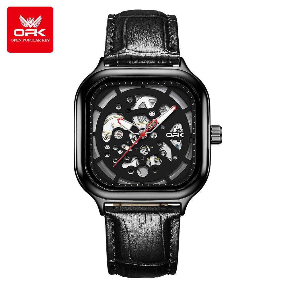 OPK Brand Watch Personality Classic Personality Square Dial Mechanical Watch Men Watch Men