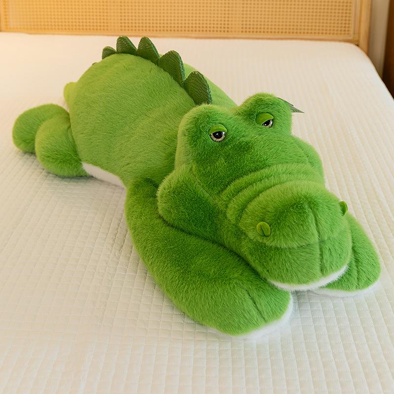 Soft Crocodile Doll Girls Sleep on Bed with Doll Crocodile Clip Leg Pillow Cloth Doll Long Pillow