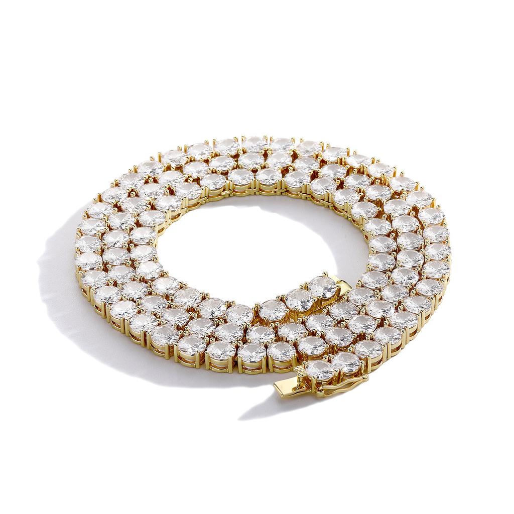 Zircon Tennis Chain Jewelry Men's Necklace Niche Hip Hop Jewelry Women's Bracelet