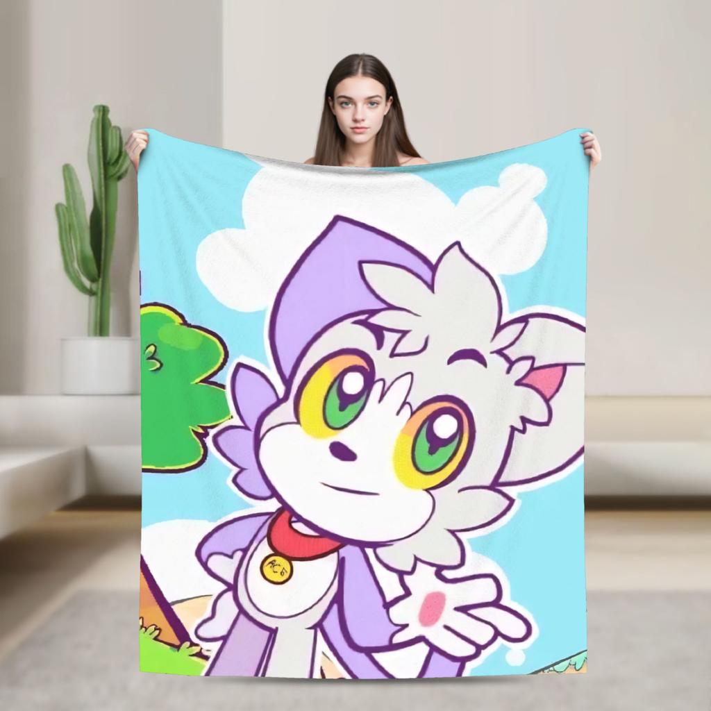 Acenixs Gaming Knitted Blanket Cartoon  Flannel Throw Blanket Home Couch Decoration Soft Warm Bedspreads,