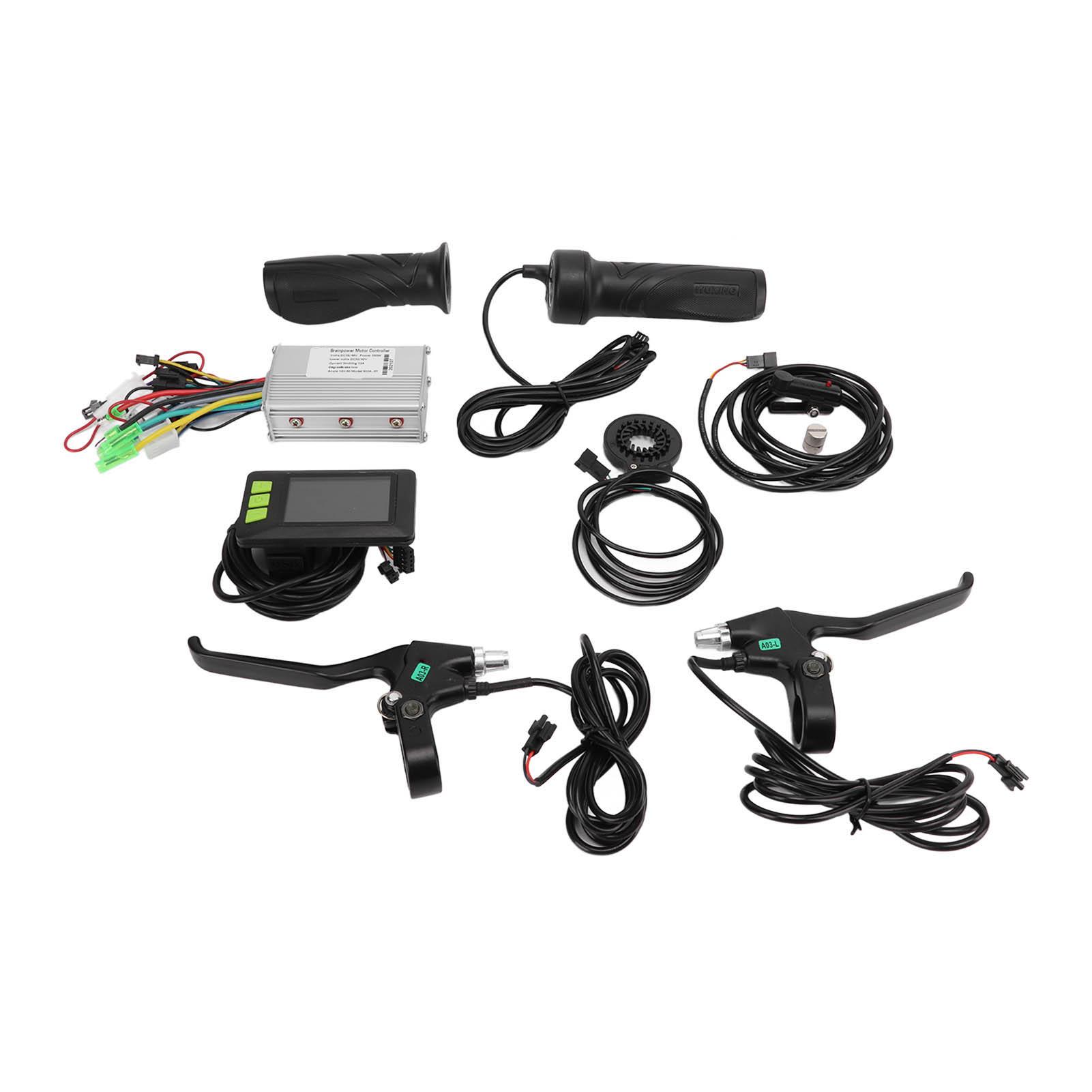 350W Electric Bike Brushless Controller Kit with Throttle Brake Sensor 930A LCD Display 36/48V