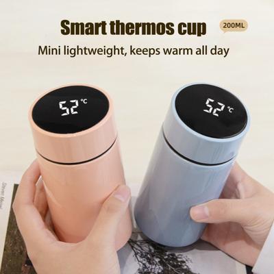 Thermal Bottle LED Temperature Display Coffee Mug 200ml Stainless Steel Coffee Vacuum Cup Smart Leak Proof Cover Hot Cold Water Flask