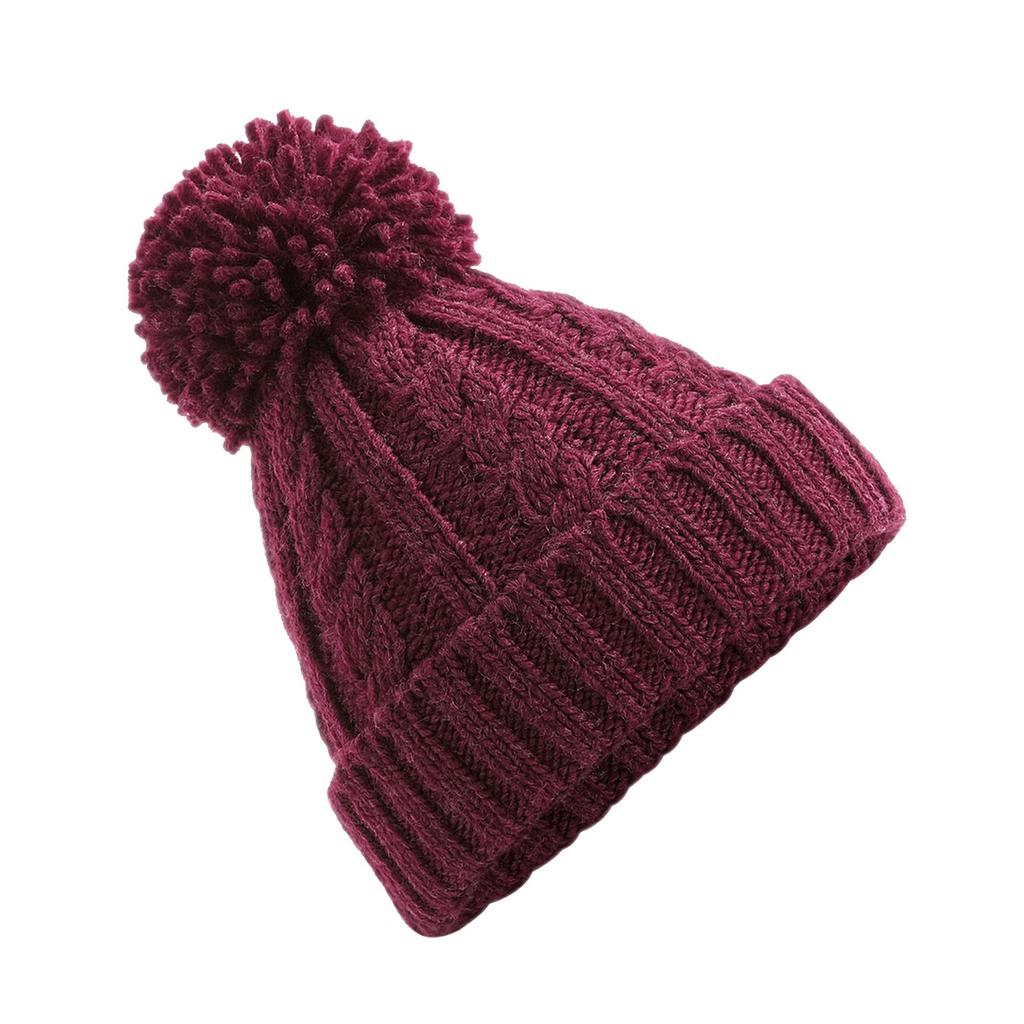 Unsiex Adults Cable Knit Melange Beanie