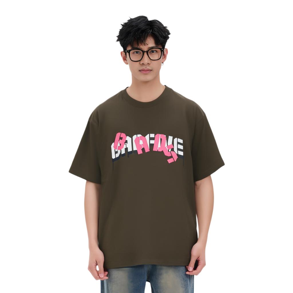 Li-Ning Comfortable Minimalist Letter Print Casual Breathable Loose Round Neck Pullover Sports Short Sleeve T-Shirt Men Tops Slate-Brown AHSU597-4