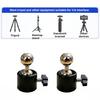 Heavy Duty Metal Ball Head Swivels Adapters 17Mm Ball And 1/4 Thread For Camera Accessories