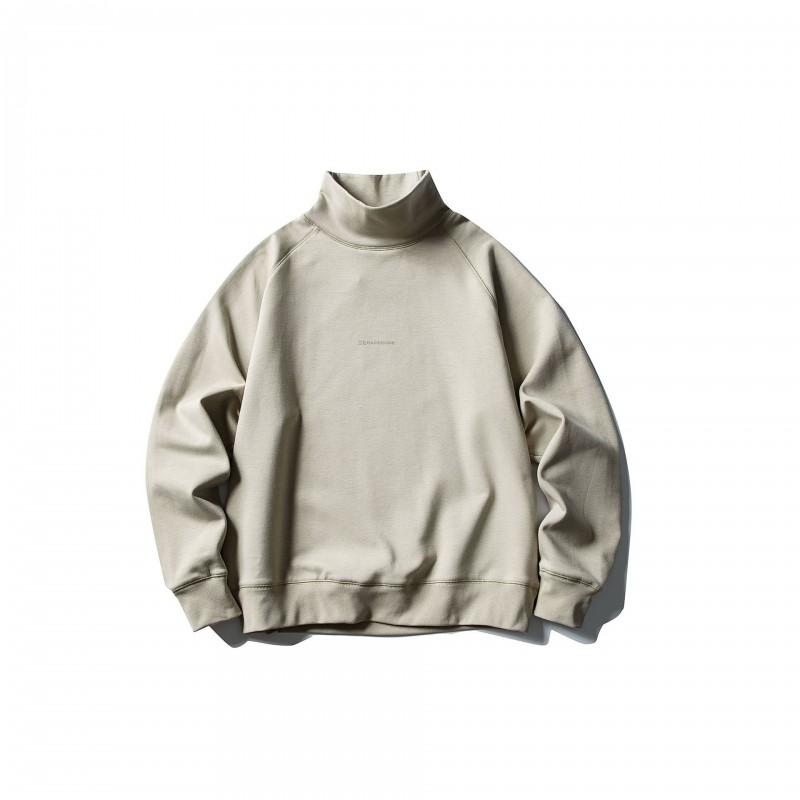 Unisex Oversized Stand Collar Fleece-Lined Hoodless Sweatshirt Winter Casual Wear Cotton Blend Youth Style