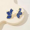 Retro Inspire Maple Leaf And Flower Earrings With Oil Drip Detailing Portable for Enhancing Fashionable Outfits
