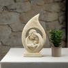 Modern Minimalist Ornament Holy Family Figurine Ornament, Hollow Water Drop Resin Religious Home Decor Statue, Western Style Tabletop Sculpture