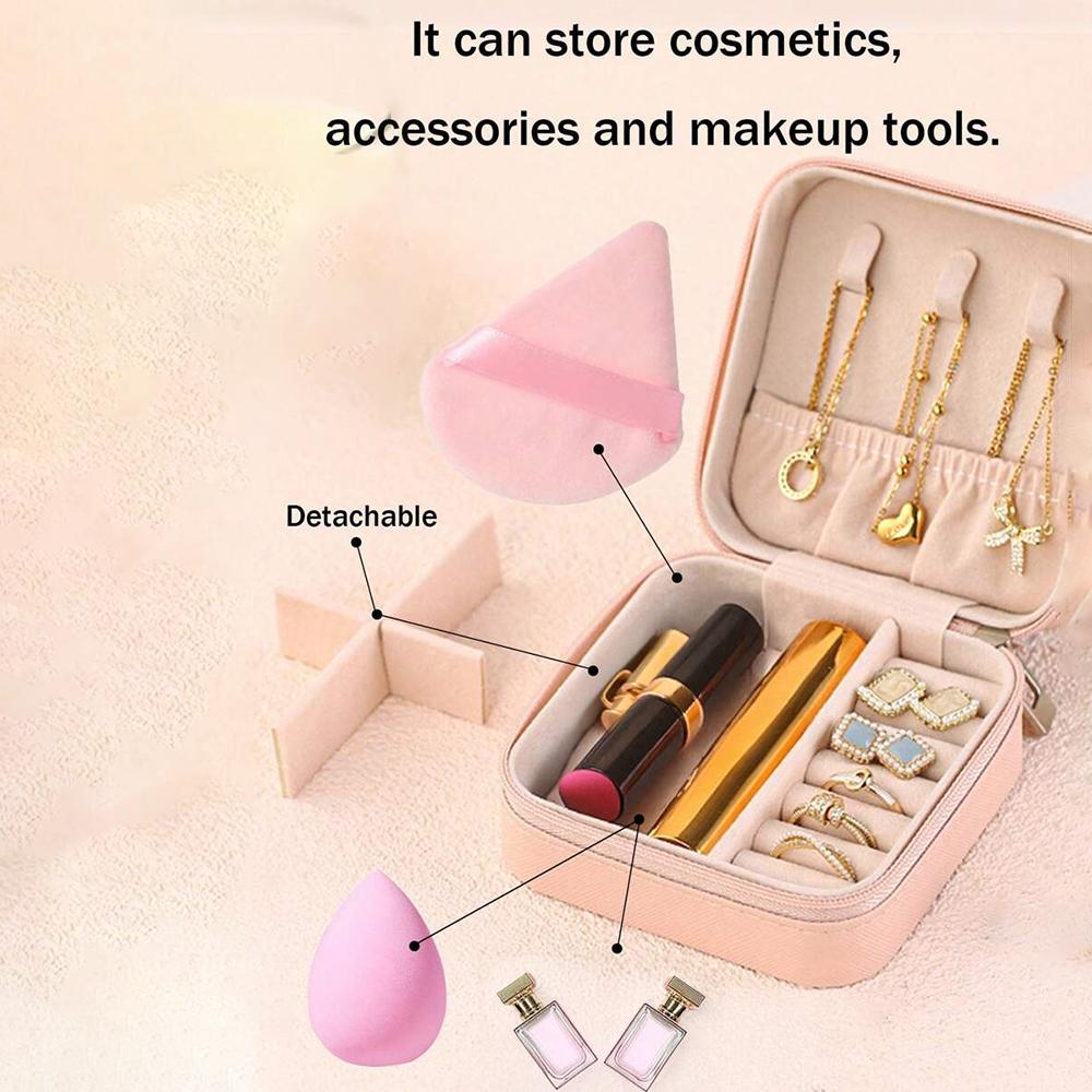 Portable Jewelry Box, Jewelry Display & Storage Case For Rings, Earrings, Necklaces, Pendants, Gift For Women, Girlfriend