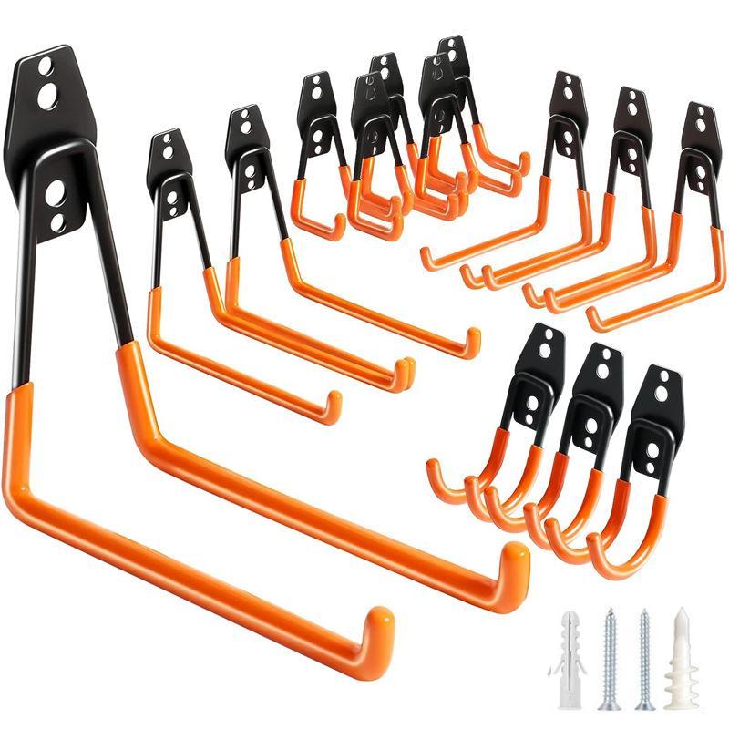 Heavy Duty Wall Mount Iron Hook Anti-Slip Garage Organizer Hanger for Bicycle Ladder Yard Tool Storage