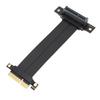 PCIE 4.0 Verlängerungskabel 16Gbps 180° Stecker 90° Buchse 64PIN Kupferleiter PCIE 4.0 X4 Verlängerungskabel