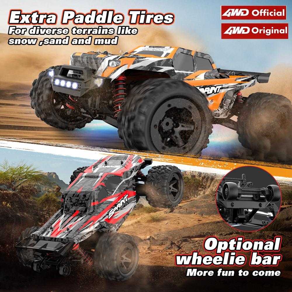 Remote Control Car 4X4 Off Road Monster Truck All Terrain RC Cars 40KPH High Speed 4WD Electric Vehicle Toy Gift for Kid Adult