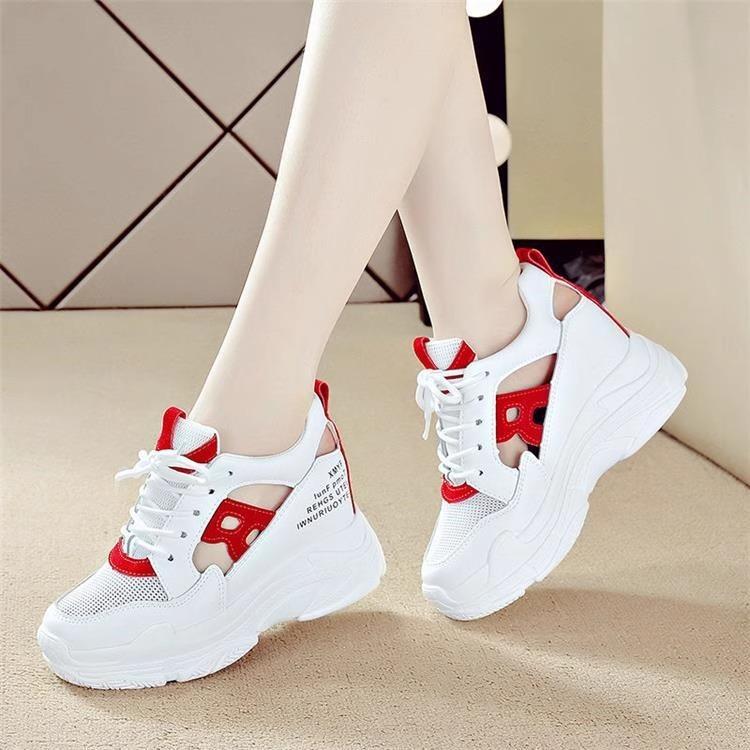 Sneakers women s summer new breathable mesh shoes versatile and empty casual dad Xiaobai 35