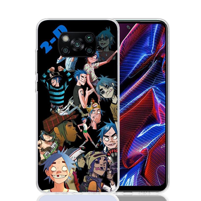 Gorillaz Anime Phone Case For Xiaomi Poco F7 Ultra X7 X6 Pro X5 Redmi 15 15C 13 13C 12 12C 10 10A 10C 9 9A 9C 9T Shell Poco X7 X