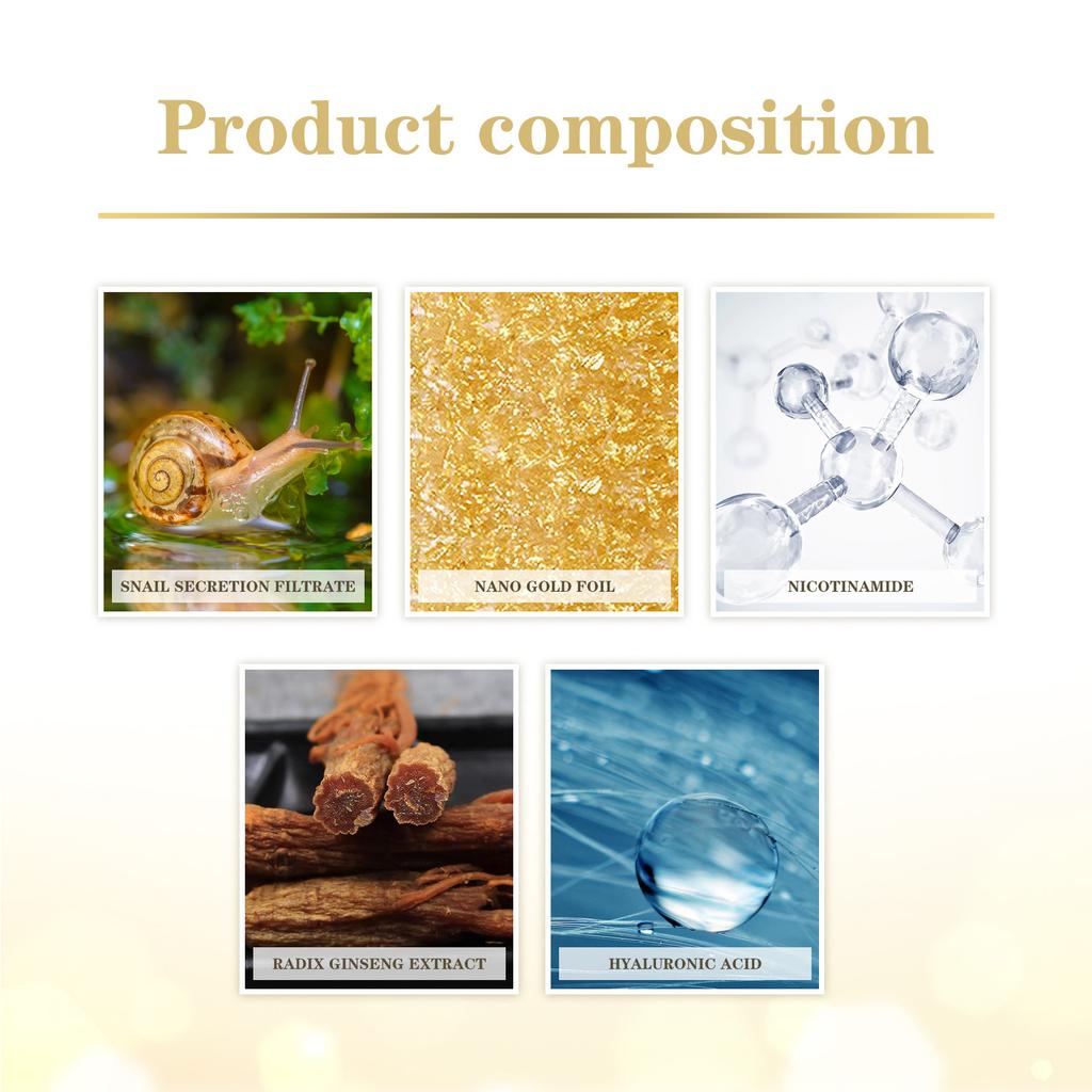 24K Gold Facial Essence Hydrates, Moisturizes, Fades Wrinkles, Deep Cleanses, Shrinks Pores, Brightens Skin