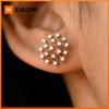 Huitan Stars Shaped Stud Earrings Romantic Rose Gold Color with CZ Shiny Ear Accessories Birthday Gift Fashion Jewelry