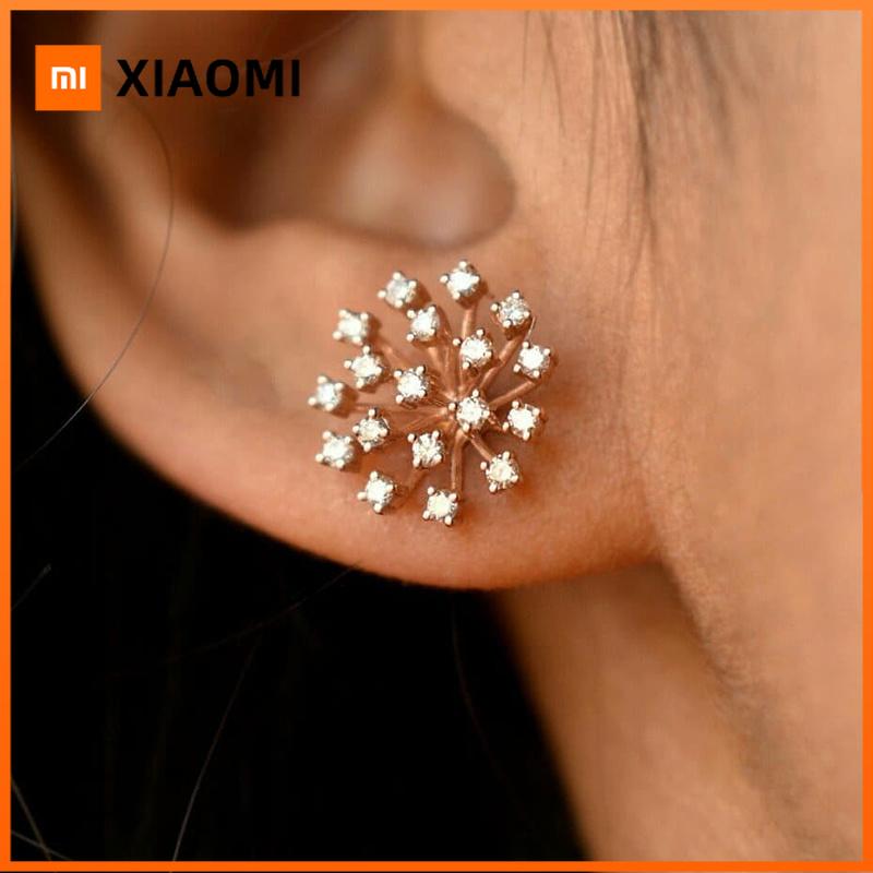 Xiaomi Huitan Stars Shaped Stud Earrings Romantic Rose Gold Color with CZ Shiny Ear Accessories Birthday Gift Fashion Jewelry